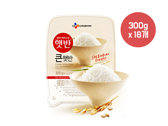 CJ 사각 큰햇반 300g * 18개