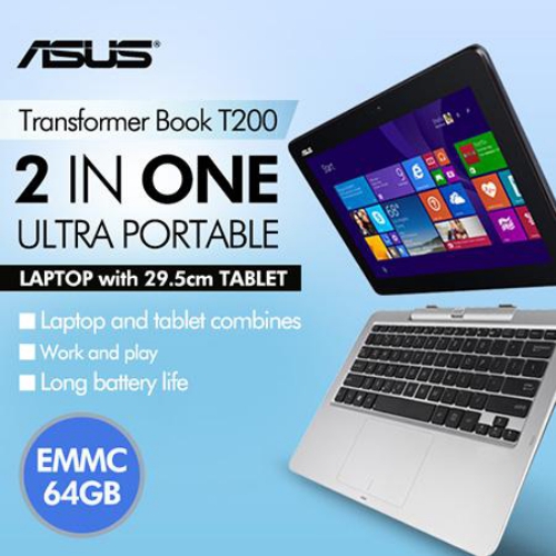[하이마트] ASUS 29.5cm 노트북 T200TA-CP001H [INTEL Quad-Core Atom Bay Trail-T,Z3775]